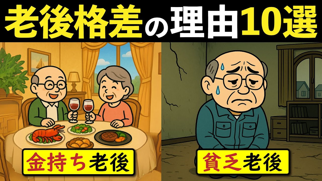 【50代60代必見】金持ち老後と貧乏老後、その違いは？残酷な格差を生む10の特徴を徹底解説！【老後資金】