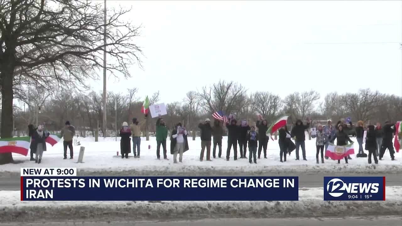Protests in Wichita for regime change in Iran