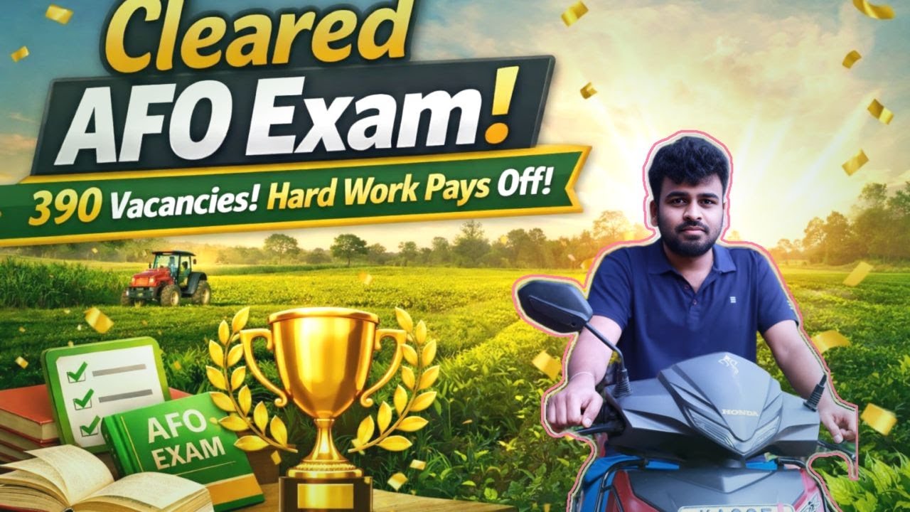 Agricultural field officer(AFO) examination success story 