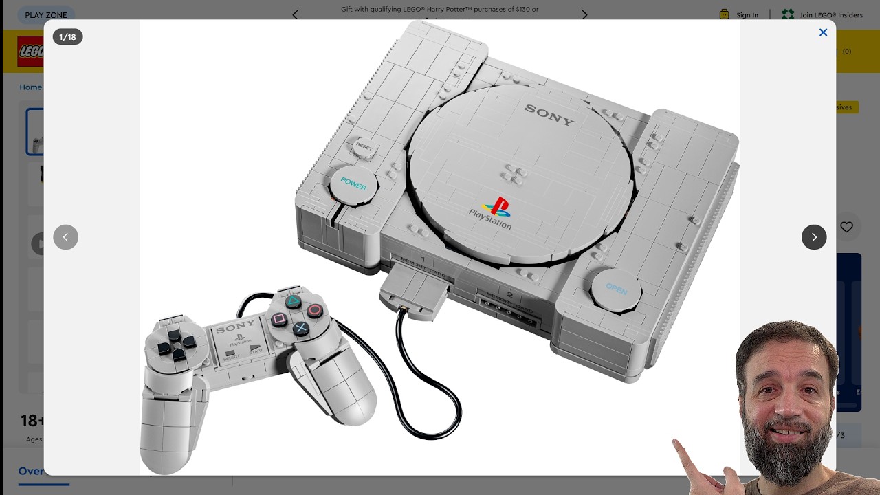LEGO Sony PlayStation официально анонсирован! Масштаб почти 1:1, множество принтов #НеРеклама 72306