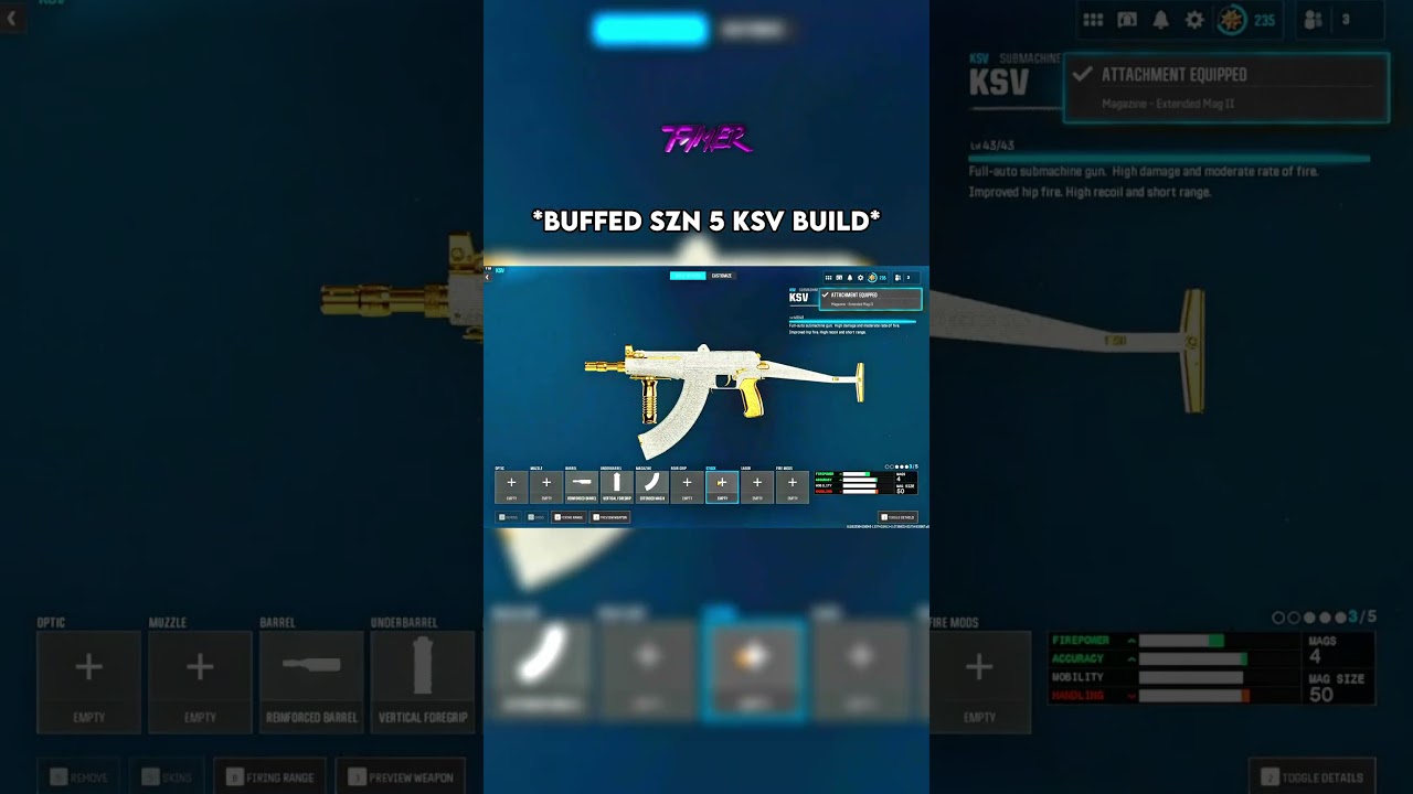 *BUFFED* SEASON 5 KSV BUILD on WARZONE 👑 #warzone #callofduty #bo6 #rebirthisland #cod #shorts