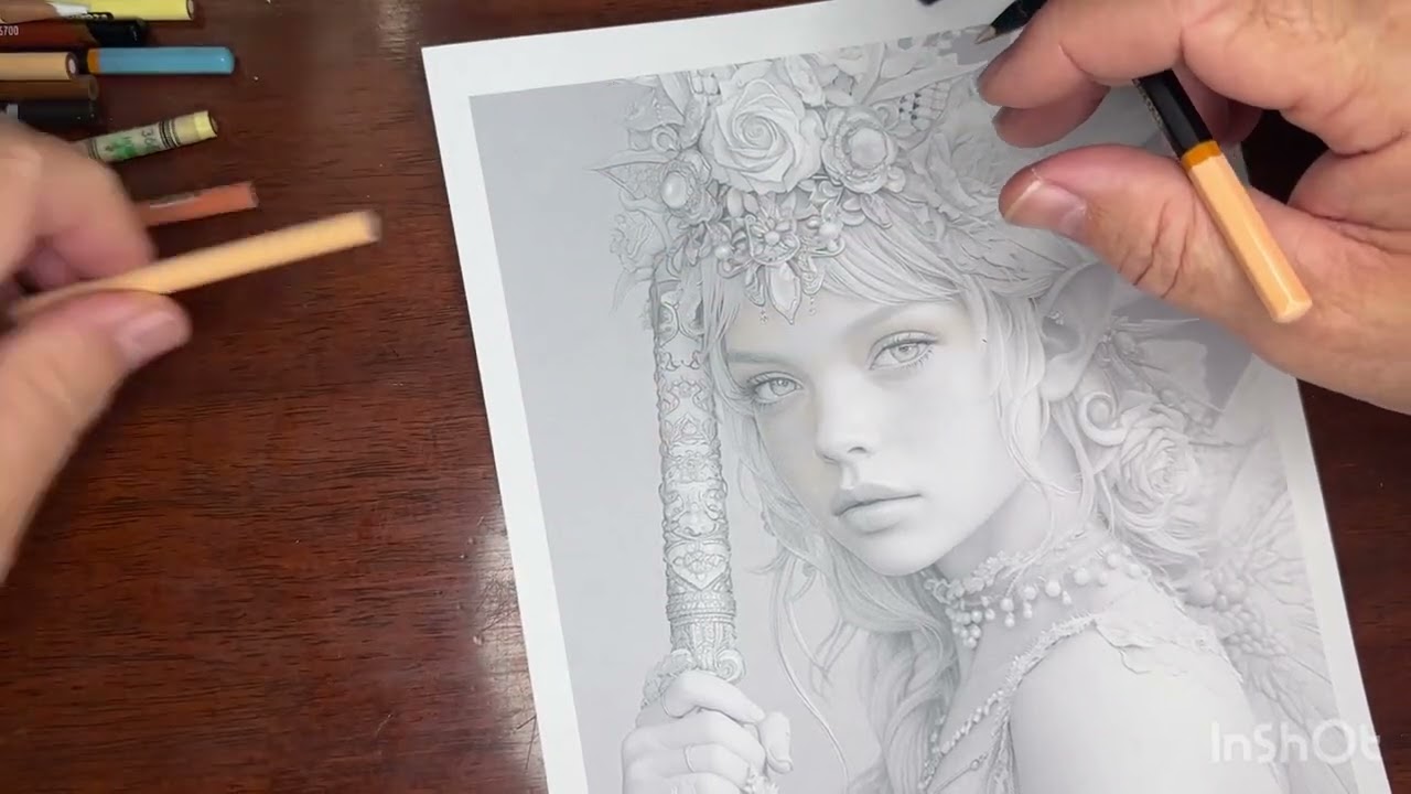 Starting off simple with Grayscale coloring books. Skin tones.