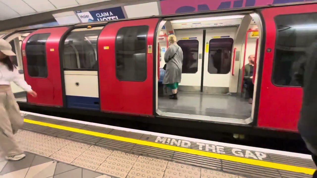 London Underground. Central line. Bank station. Mind the gap please