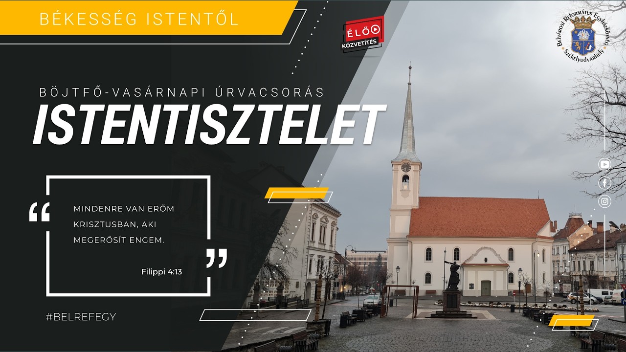 BŐJTFŐ-VASÁRNAPI ISTENTISZTELET - 2026. FEBRUÁR 22.