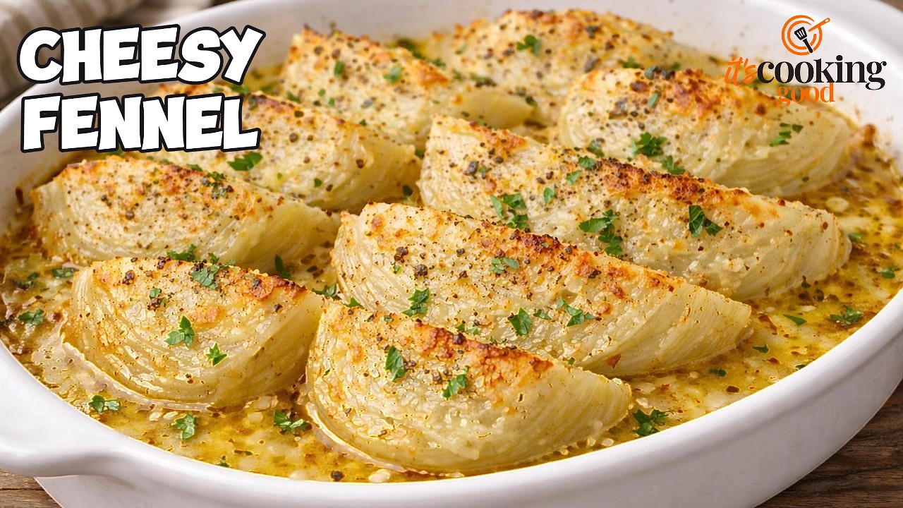 Запеченный фенхель с сыром и пармезаном | Простой итальянский гарнир!