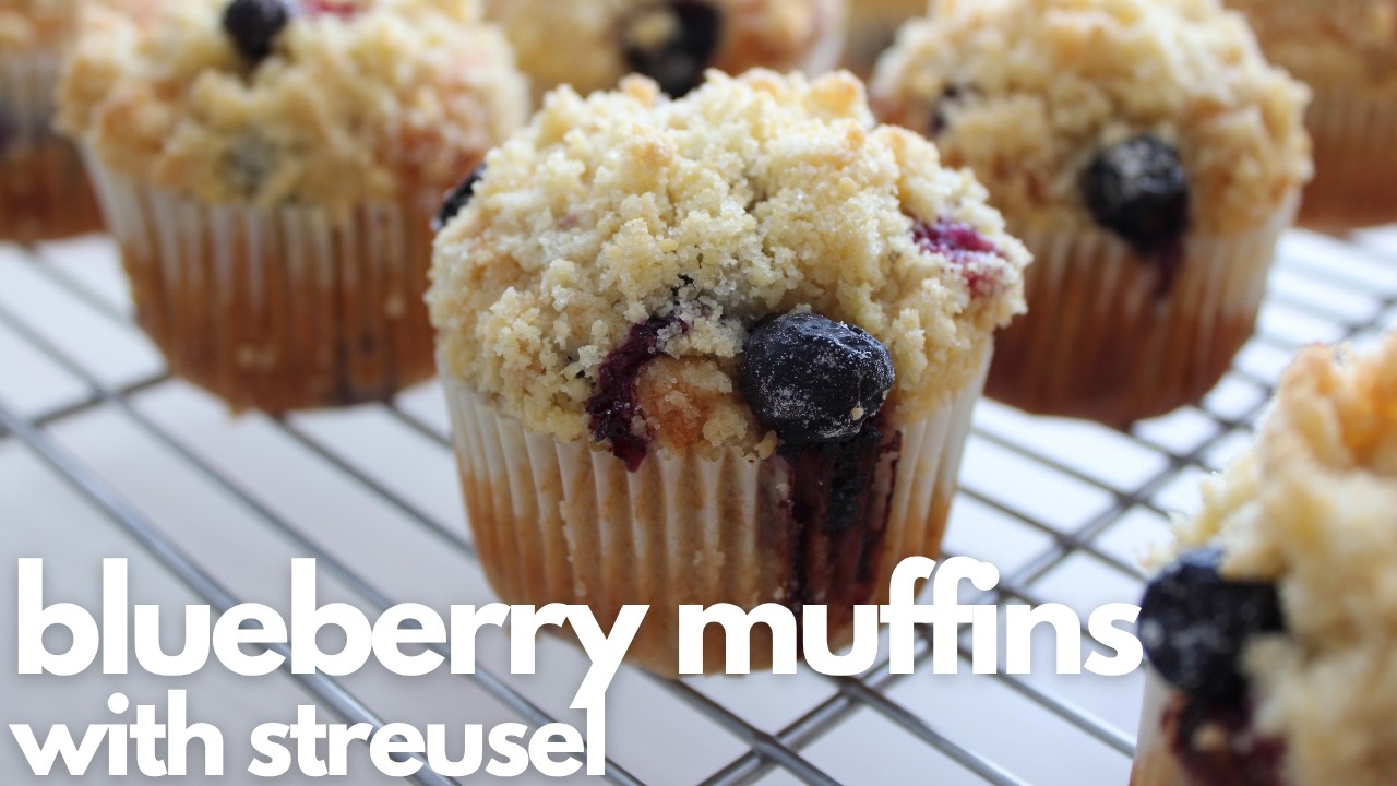 Best Blueberry Muffins with Streusel (Cups + Grams | No Mixer)