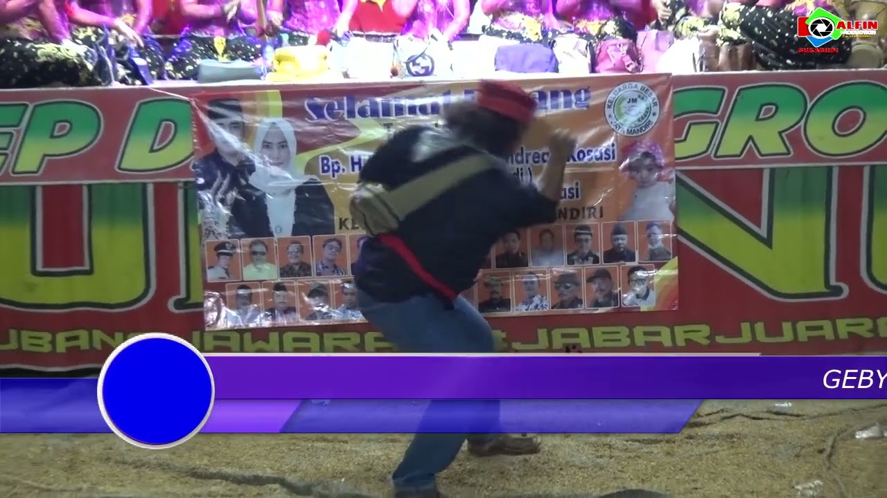 Acep Dartam , jawara Menjug Putra Sukawangi Sukabudi, Hajatnya Sekdes H Ricki kosasi