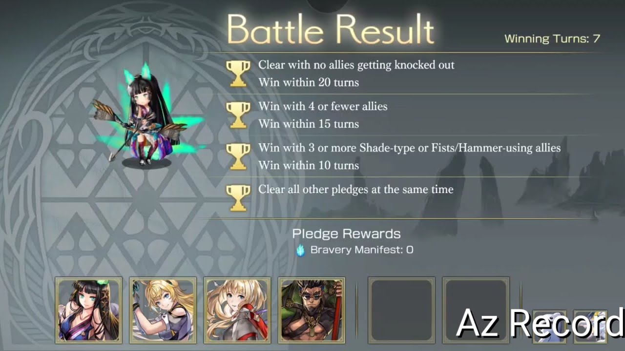 Another Eden - Hozuki tempering all pledges with Blunt in 7 turns