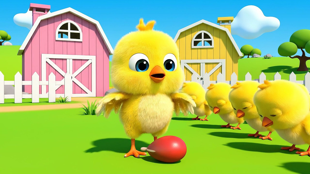 Cinco Pollitos Pipí Pipí Pipí | Canciones de la Granja y Rimas Infantiles