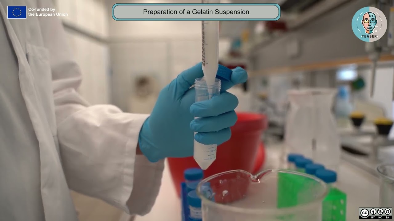 Learnscenario Biology - Preparation of a gelatin suspension