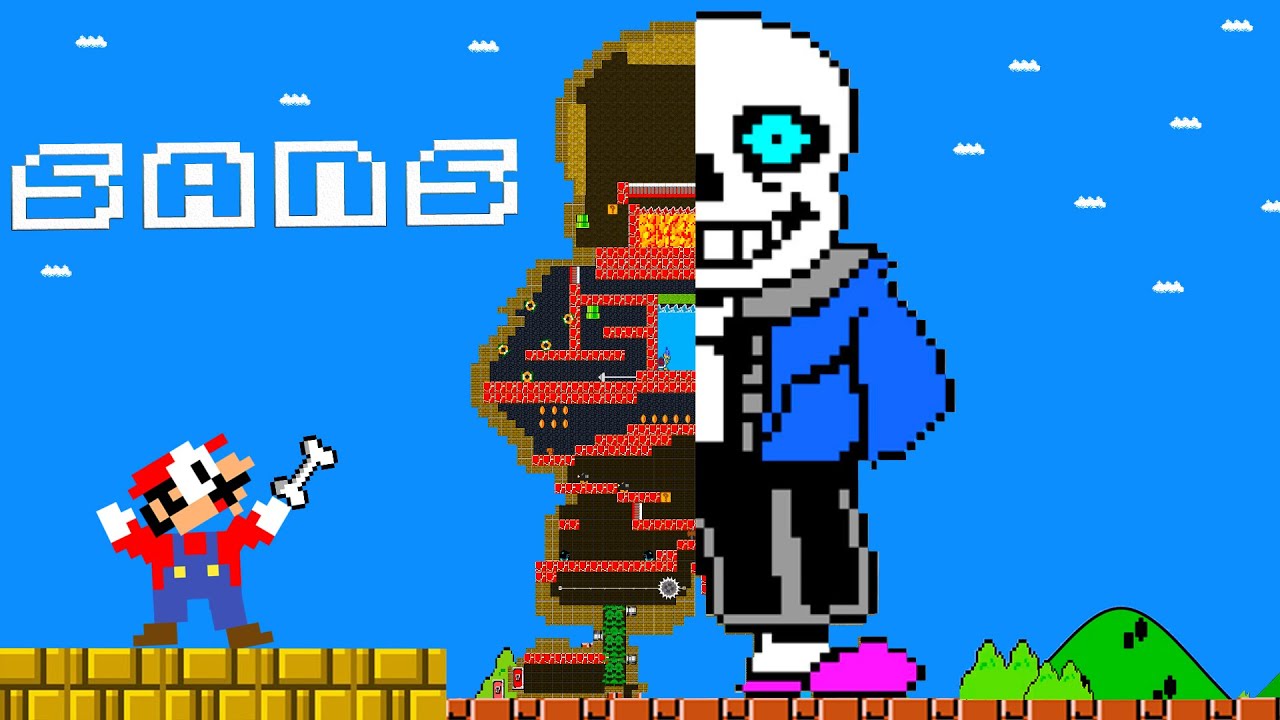 Game Box: Super mario VS Giant Sans Maze New! Game Animation