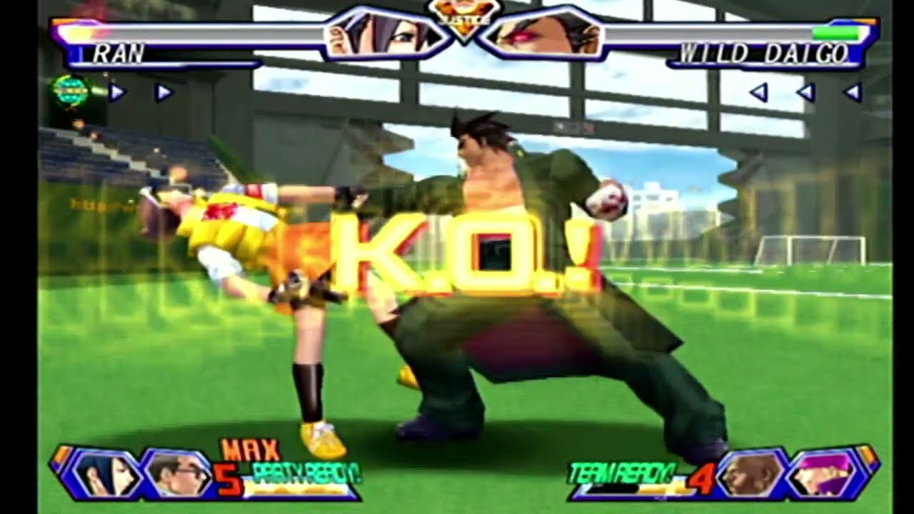 Project Justice(Dreamcast)-Ran/Hideo/Natsu vs Boman/Edge/Wild Daigo 