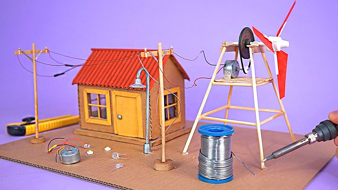 Amazing WIND POWER GENERATOR Project Model for School Science