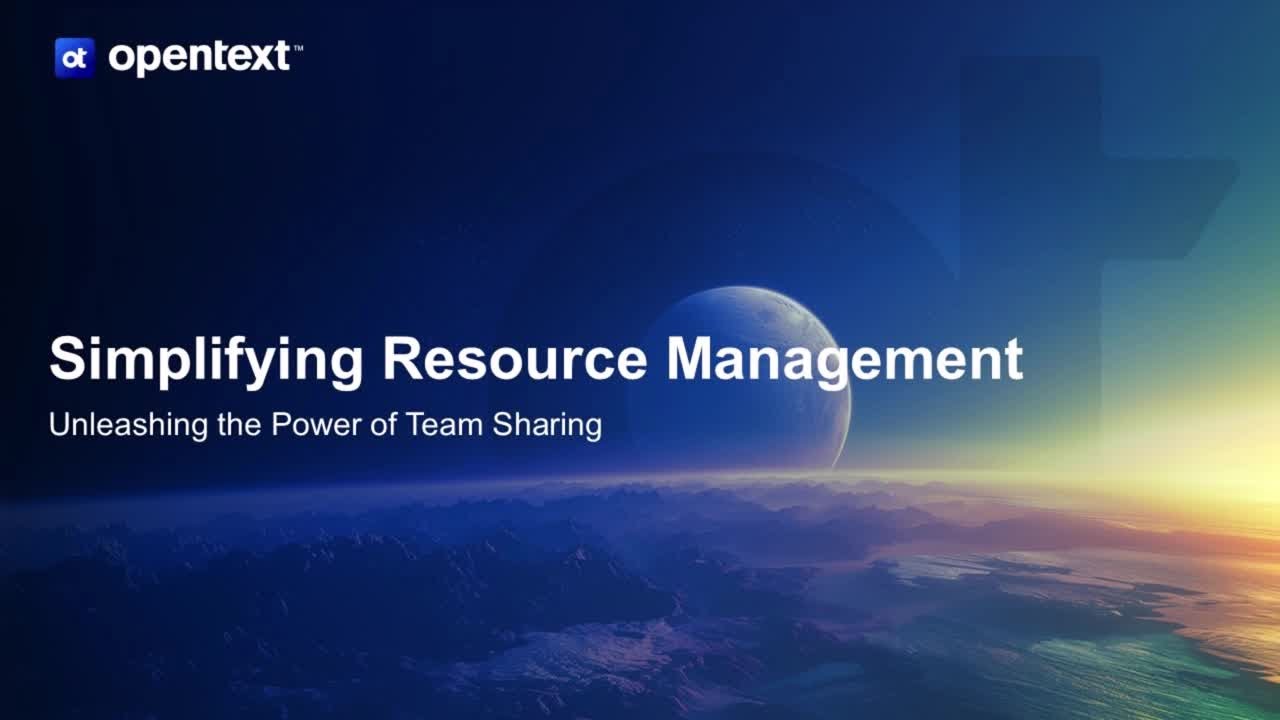 OpenText Project and Portfolio Management Demo | Simplify Resource Management
