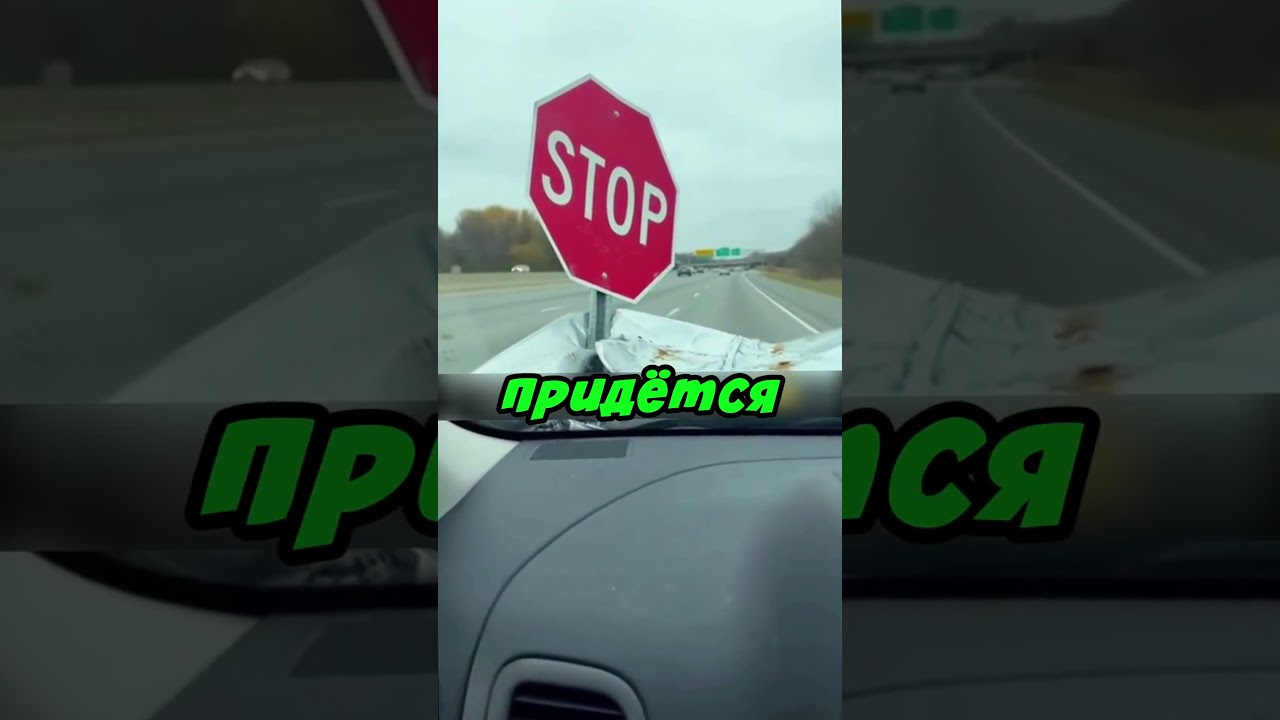 Забрал знак СТОП с собой 😂