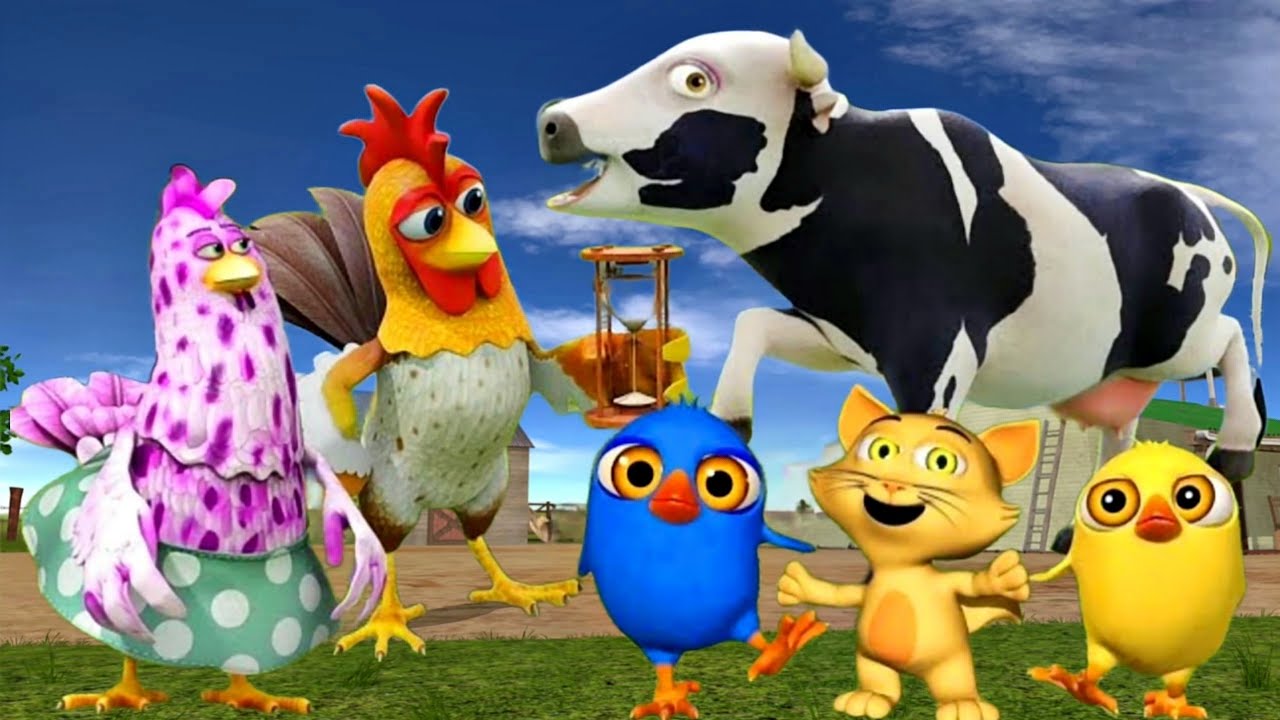 El Pollito Pio 3D - Canciones de la Granja de Zenón Part#027 -el Pollito y el Tractor de la Granja 