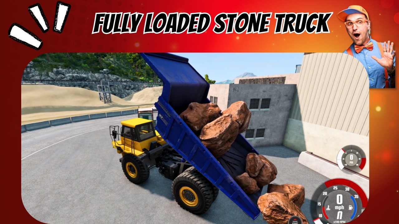 Can This Fully Loaded Stone Truck Survive the Mountain? | BeamNG Drive