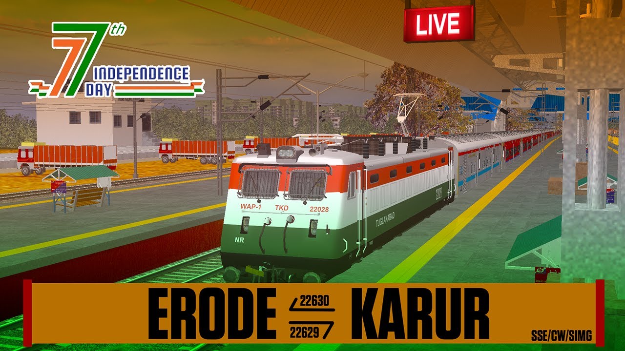 LIVE 🔴 🇮🇳 Republic Day Special MSTS | Erode To Karur Journey in MSTS/OR. | TGDR V1 | #tgdr #msts