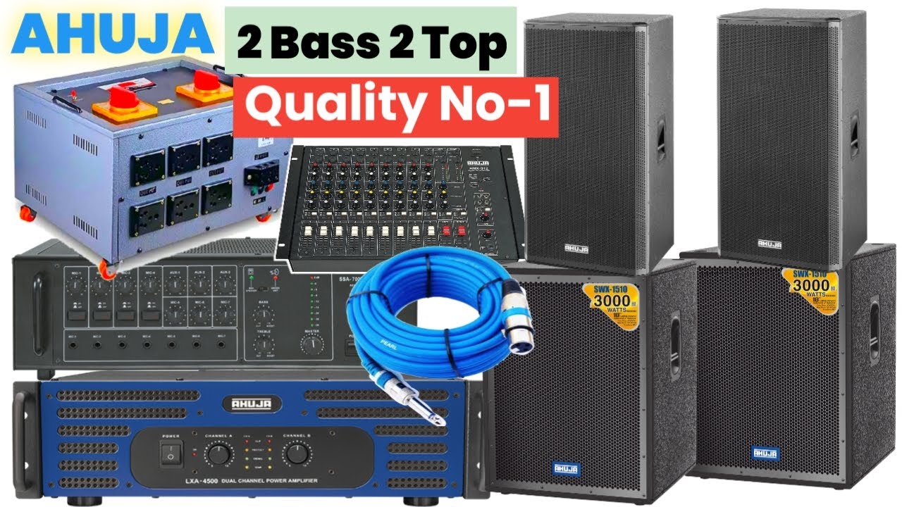 Ahuja 2 Bass 2 Top DJ Setup 🔥 | Quality No-1 Sound | Complete Detail & Price 2026-Ahuja Bass And Top