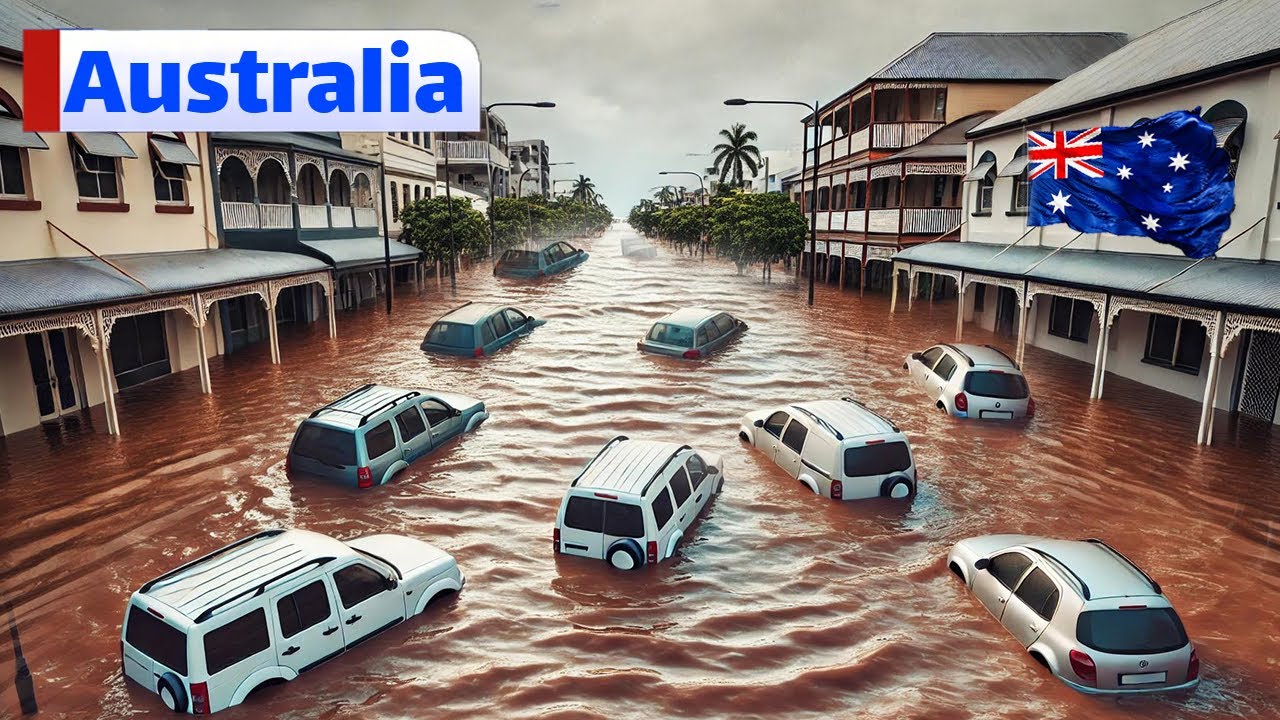 Queensland Underwater ! 🌊 Severe Flooding Sweeps Townsville – Roads & Cars Submerged in Australia