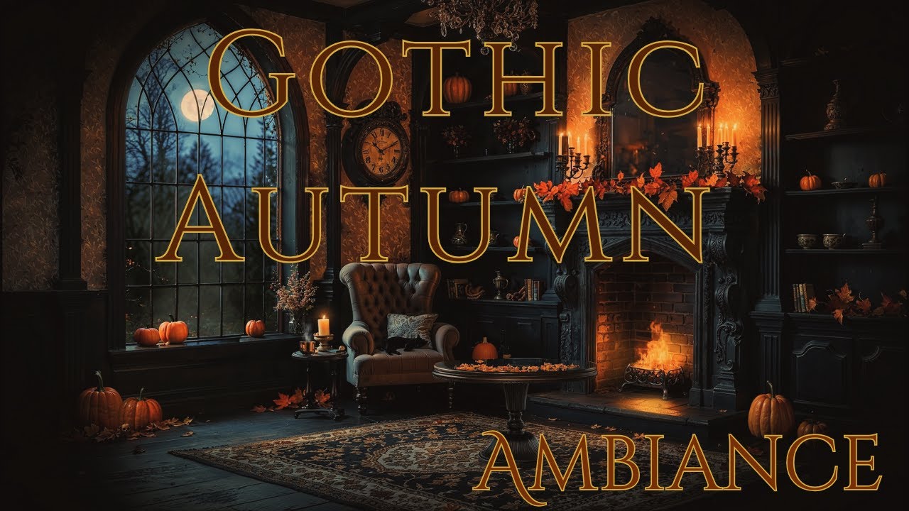 🔴LIVE NOW |Relaxing Gothic Autumn Piano Ambience | Music for Reading, Sleep & Relaxation| No Ads