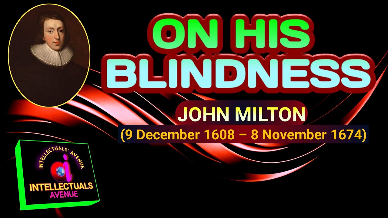 On His Blindness by John Milton Translation Literary Terms or Figures of Speech Hindi Urdu