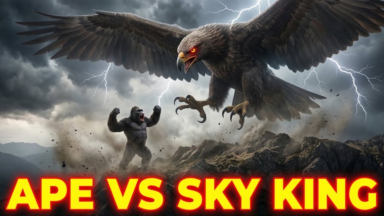 APE vs SKY KING | Giant Ape Battles a Colossal Eagle