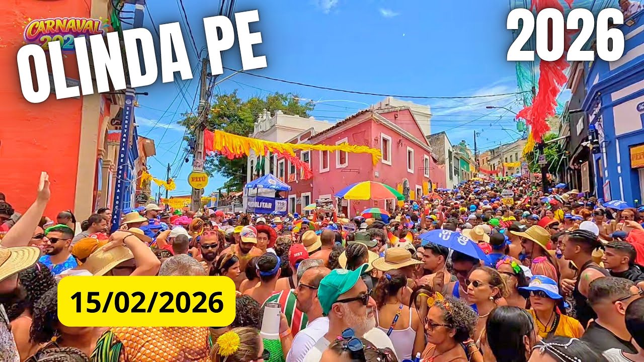 OLINDA PE OS QUATRO CANTOS DE OLINDA FICA ASSIM TOMADO DE GENTE 15/02/2026￼￼