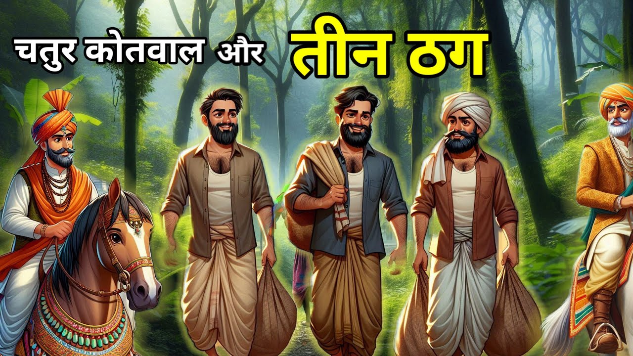 🔴 चतुर कोतवाल और तीन ठग ।  Hindi Moral Story  | कहानियाँ I | Cartoon Moral kahani। bedtime story
