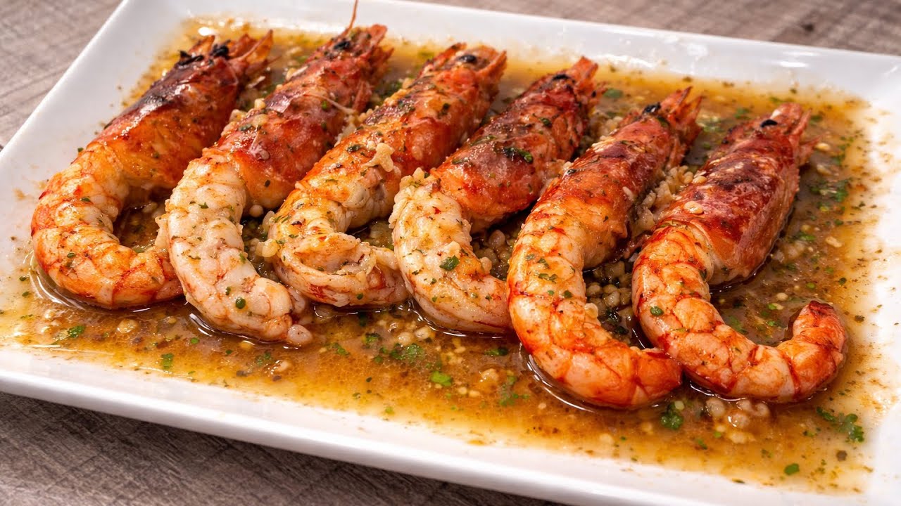 Gambones en salsa de vino blanco (fáciles y espectaculares)