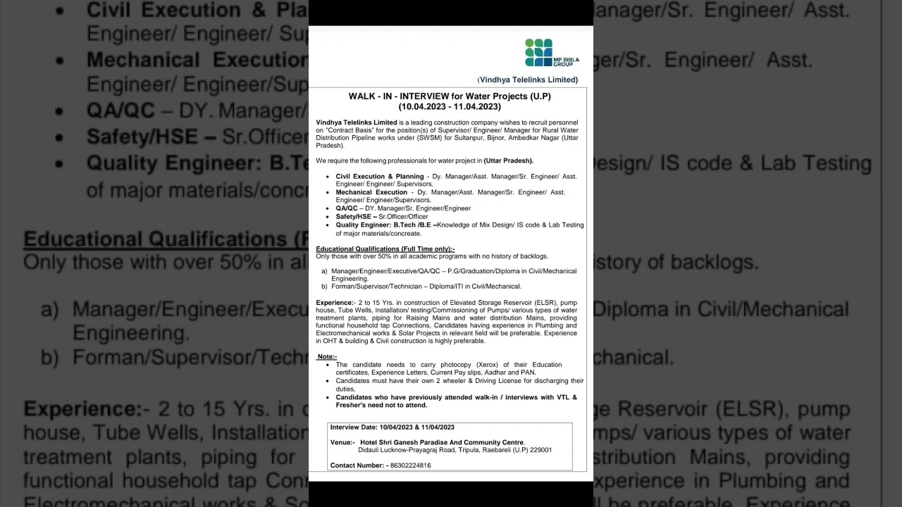 Civil Engineer job vacancy #shorts job
