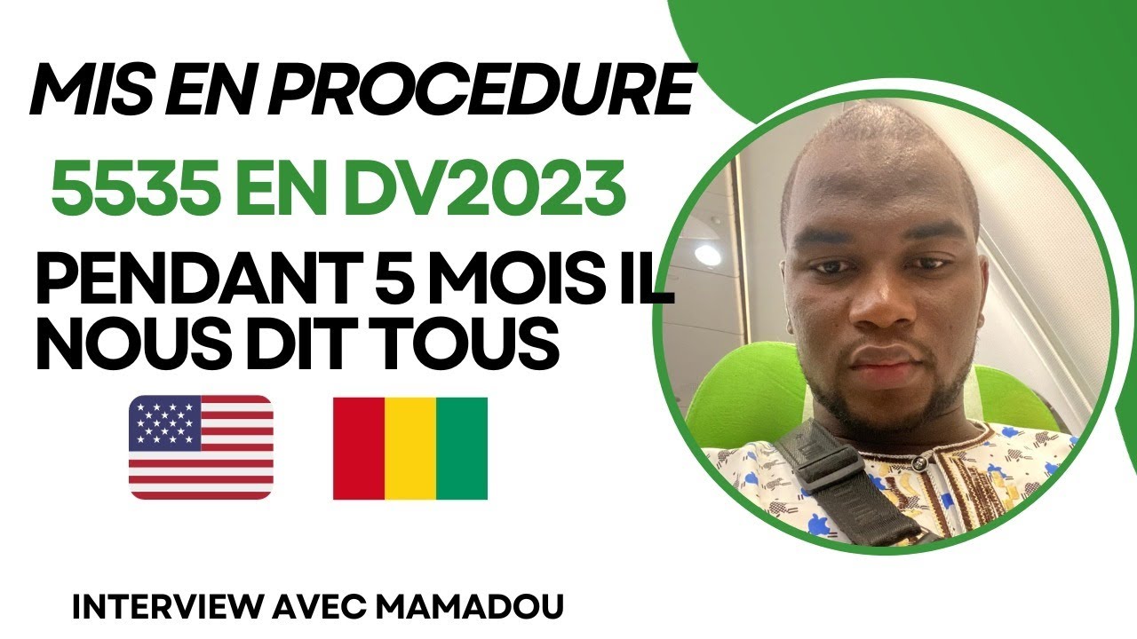 5 MOIS EN PROCEDURE 5535 A LA DV2023, IL PARTAGE SON EXPERIENCE A Dakar