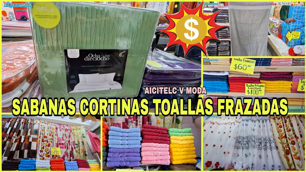 SABANAS CORTINAS TOALLAS FRAZADAS ALMOHADAS COLCHAS CORTINAS BLACKOUT GJO. DE BAÑO CORTINAS PA BAÑO 