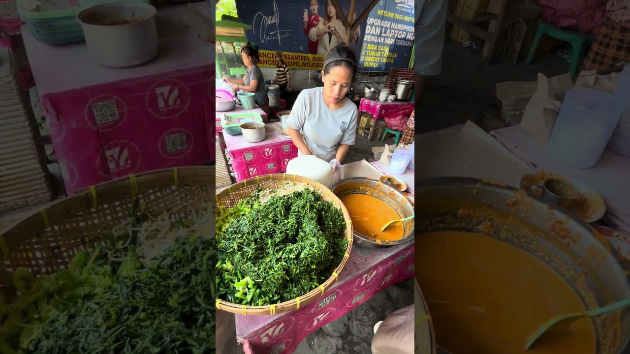 INTIP PROSES PENYAJIAN PECEL PUNTEN TERENAK DI KETAMI KEDIRI ‼️