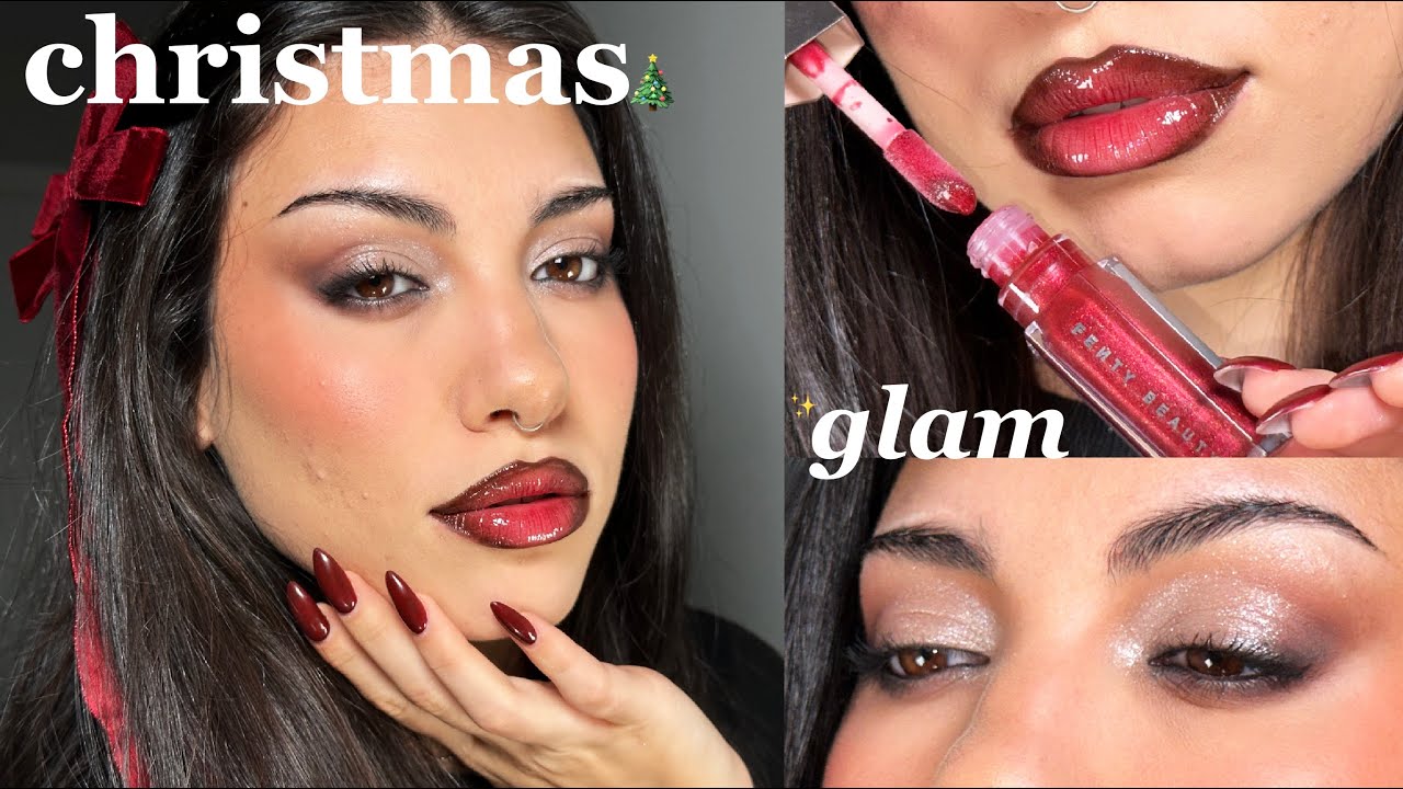 пошаговый рождественский гламур: кожа, глаза и губы✨