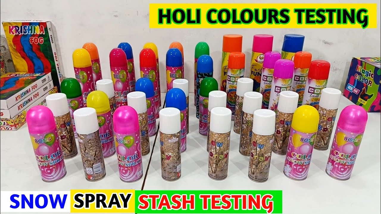 Testing Different Types of Snow Spray | Snow Spray Testing | Holi Testing