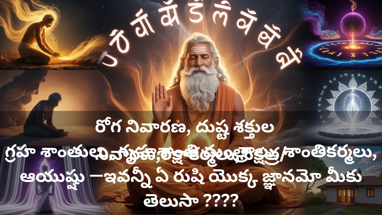 దుష్ట శక్తుల నివారణ,రక్షాకర్మలు,నక్షత్ర/గ్రహ శాంతులు, —ఇవన్నీ ఏ రుషి యొక్క జ్ఞానమో మీకు తెలుసా ?