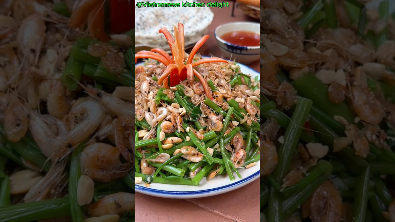 Nộm rau muống t&eacute;p đồng: M&oacute;n ăn gợi nhớ về tuổi thơ