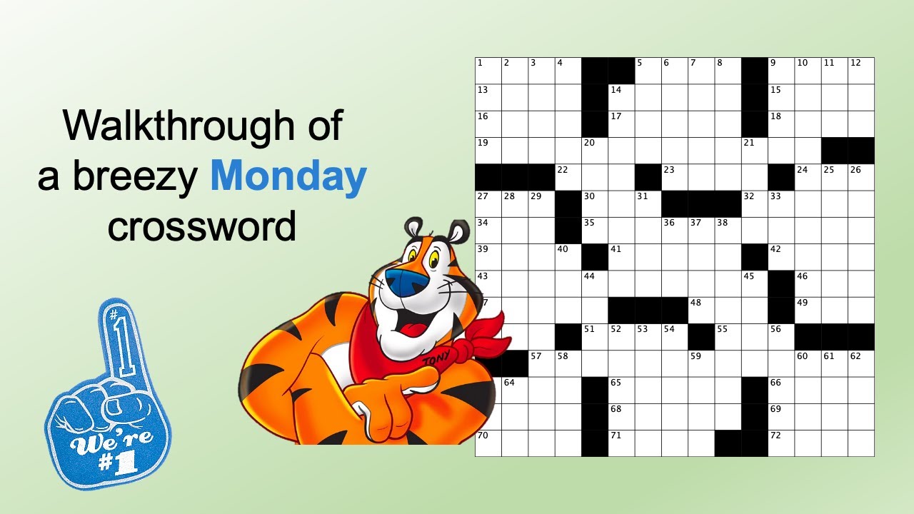 Tony the Tiger meets Crosswords | NYT Xword Walkthrough | Mon 6/1/20