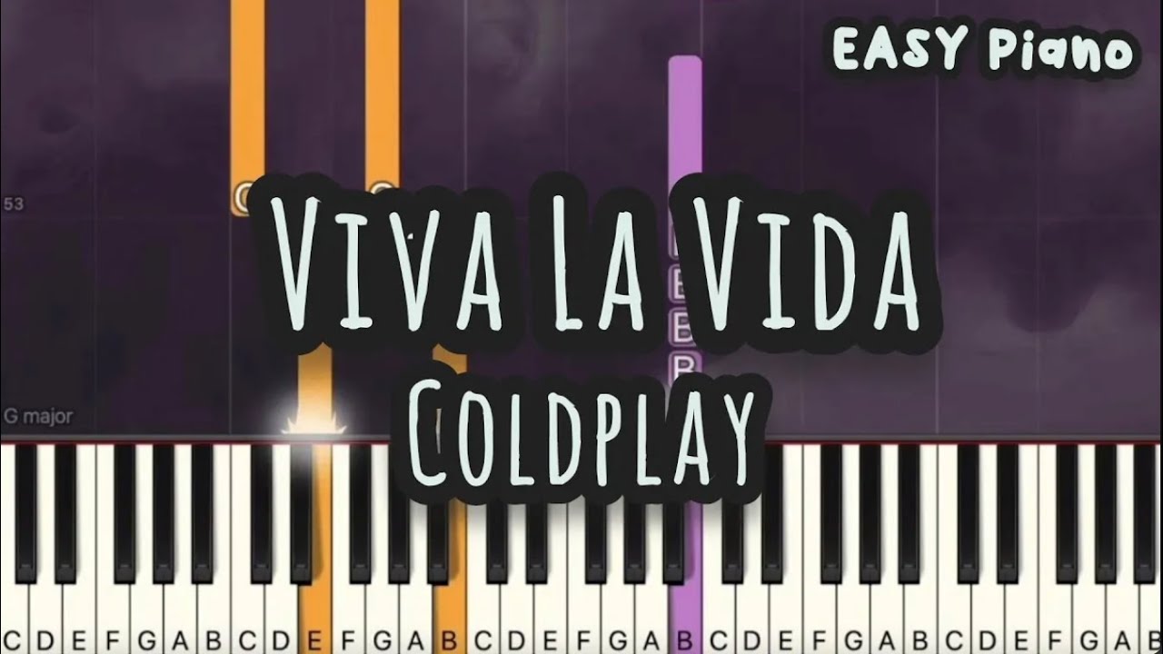 Coldplay - Viva La Vida (Easy Piano, Piano Tutorial) Sheet