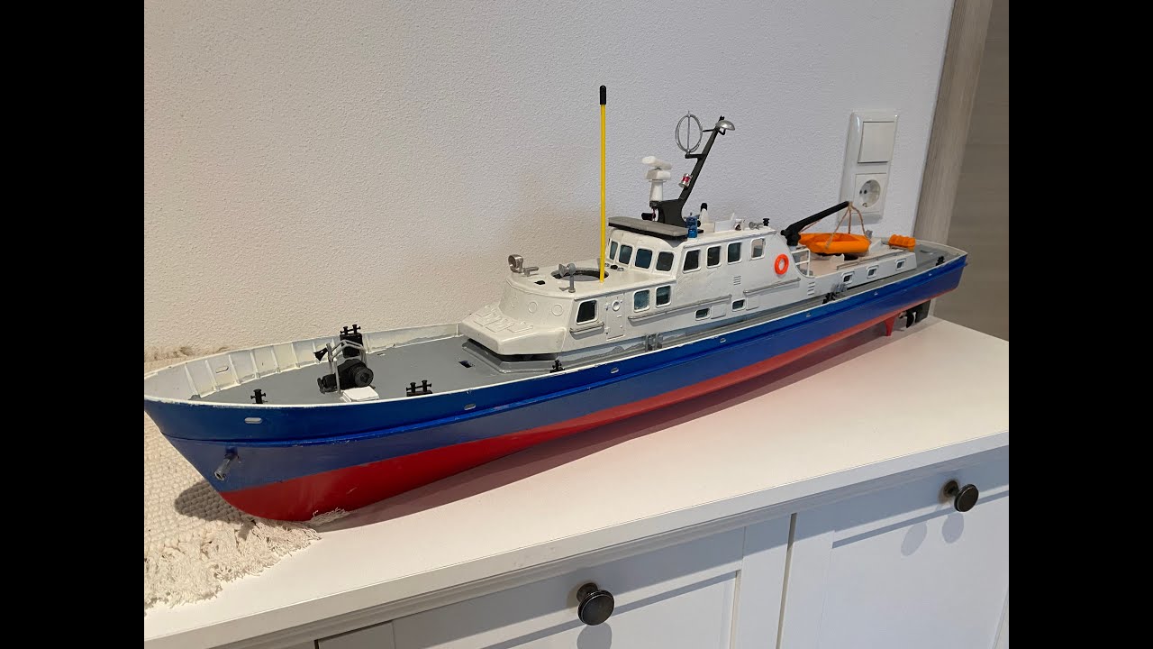 Carrera Helgoland Polizeiboot (70er) – Untergang & Reparatur | RC Oldtimer Boot