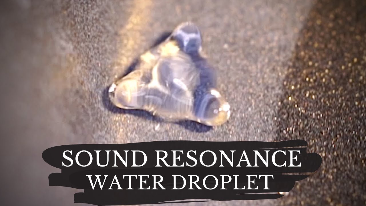 Cymatics experiment -  Merkaba Sound Resonance of Water Droplet - Sacred Geometry