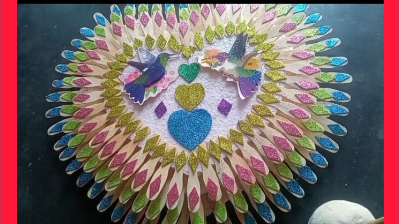 💞Diy wall hanging making for wood spone||art and craft