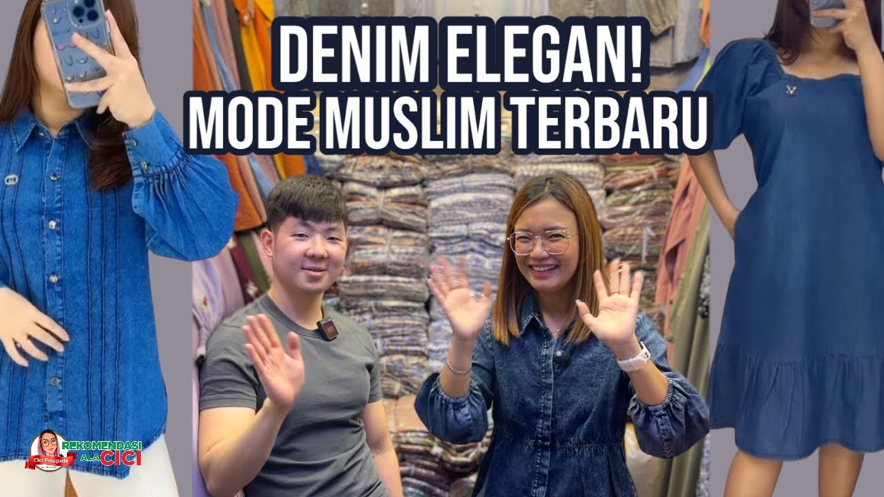 DENIM CHIC! KOLEKSI JEANS MUSLIM WHITE LABEL DARI LIZIYADA! #fashionmuslim #jeans #grosir #wholesale