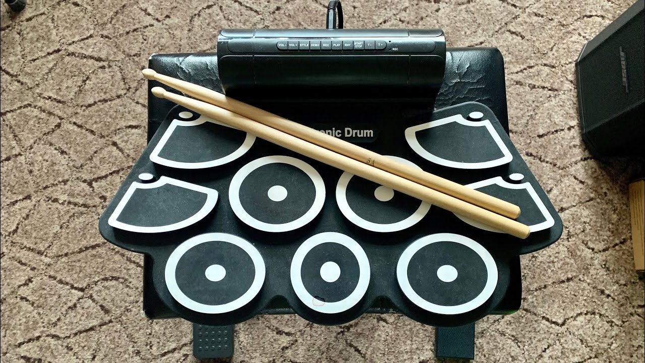 Hack on how to convert roll up drumkit to double bass pedal