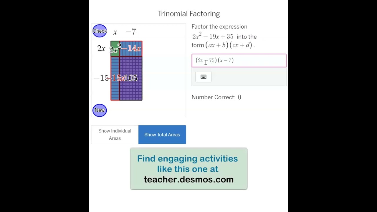 Factor with Desmos Classroom!   #maths #edtech #mathematics #maths #mathshorts #shorts #iteachmath