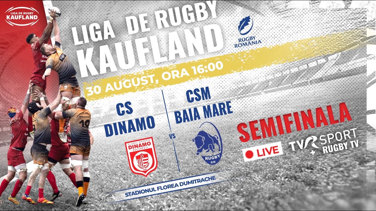 30 august, ora 16:00 CS Dinamo - CSM Știința Baia Mare, semifinale #LigaKaufland