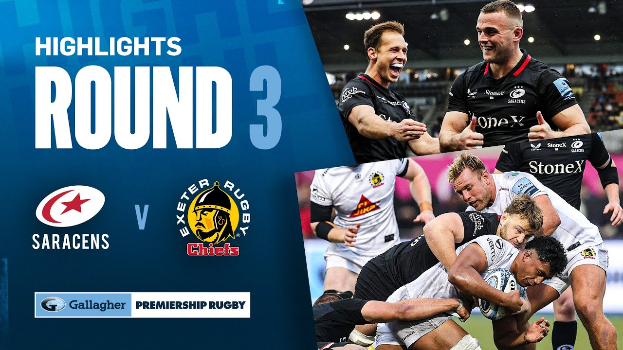 Saracens v Exeter - HIGHLIGHTS | Ben Earl Stars with Two Scores! | Gallagher Premiership 2024/25
