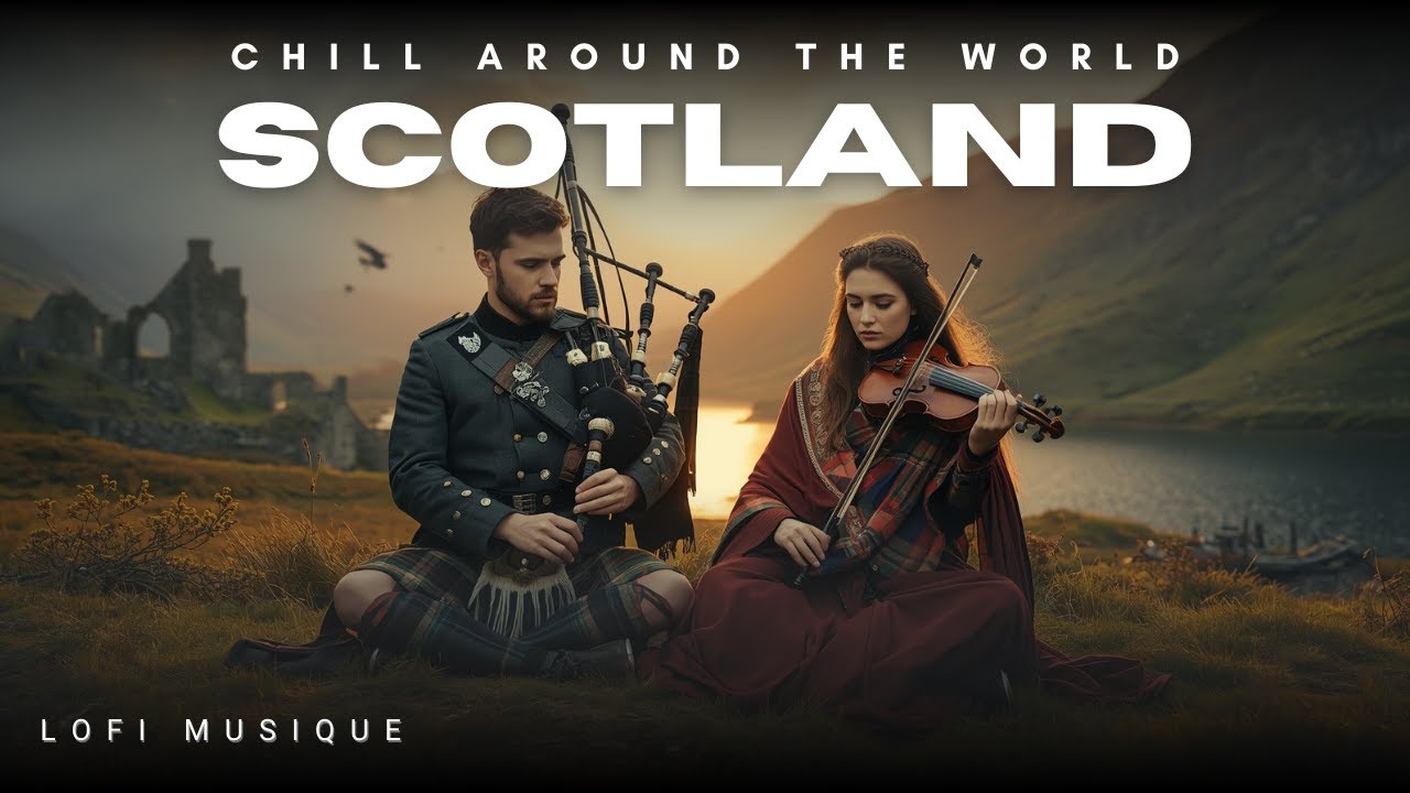 Scottish Chill & Relax | Lo-fi Bagpipes, Fiddle & Highland Vibes 🏴✨🍀 | Study, Sleep, Meditation