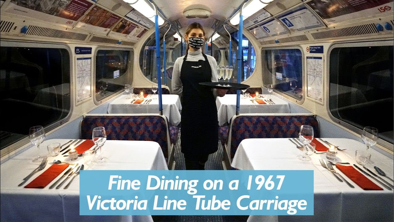 Dining on a 1967 Victoria Line Carriage